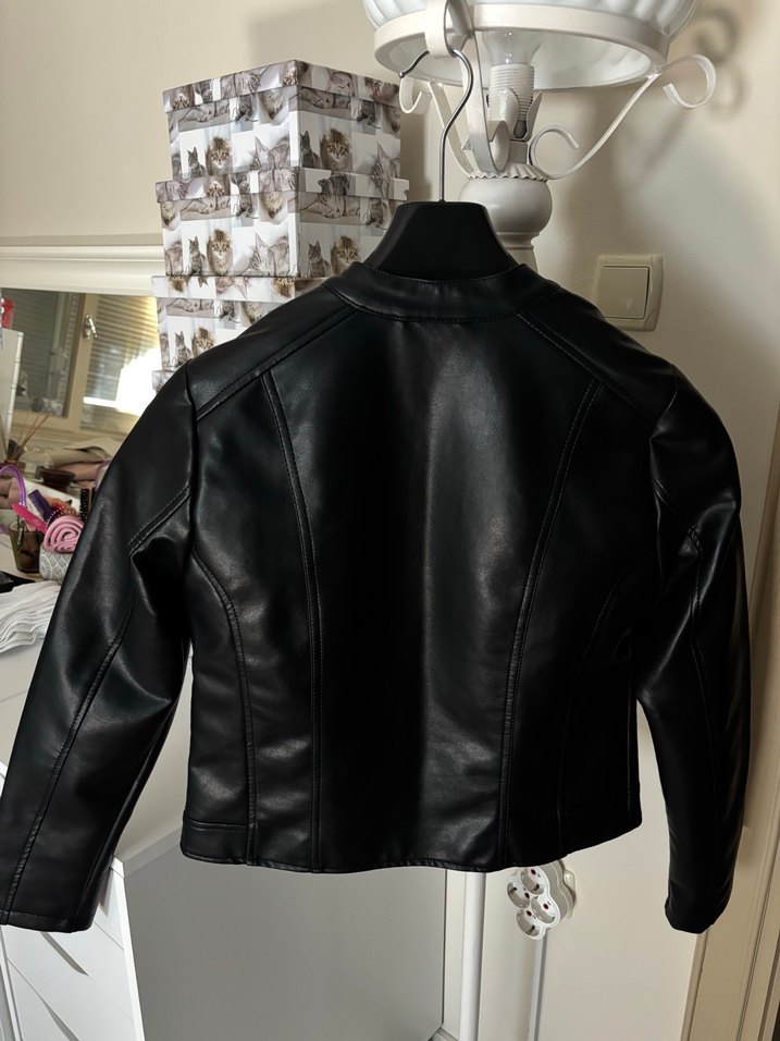 DEFACTO SİYAH DERİ CEKET - Görsel 3