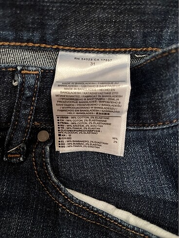 31 Beden lacivert Renk Banana Republic kot pantolon