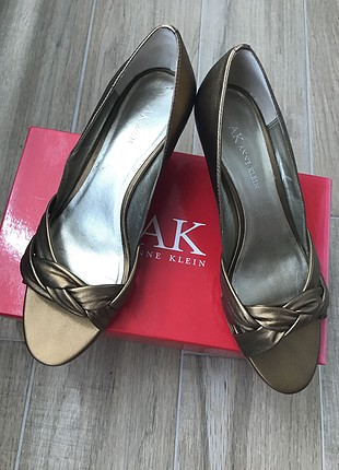 Anne Klein marka bronz şık ayakkabı