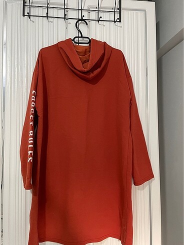 l Beden turuncu Renk Turuncu Kapişonlu Sweatshirt