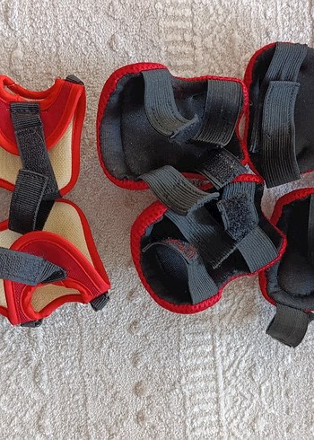 Kırmızı paten ve bisiklet Diz,dirsek ve el bileği Koruyucu - Görsel 3