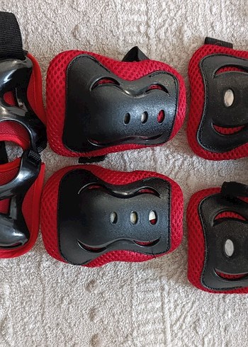 Kırmızı paten ve bisiklet Diz,dirsek ve el bileği Koruyucu - Görsel 2