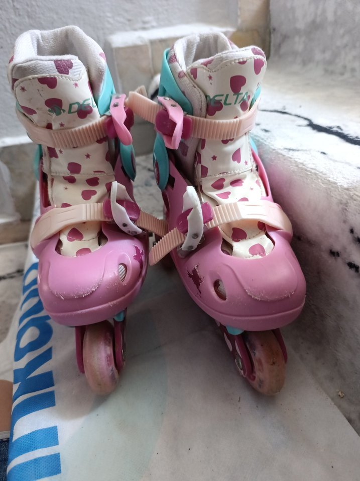 Kız Çocuk Pembe Baskılı Kaykay Pateni - Görsel 4