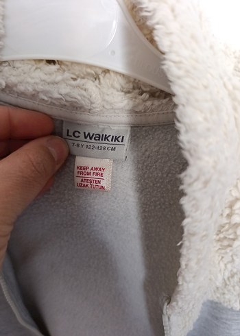 Kız Çocuk Gri Kapüşonlu Fermuarlı Sweatshirt - Görsel 3