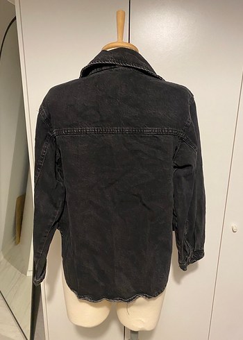 Siyah Düğmeli Kadın Denim Ceket - Görsel 9
