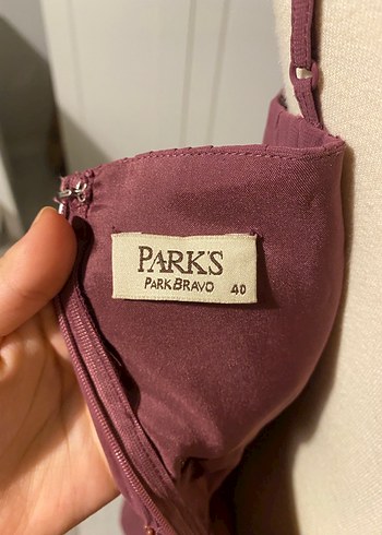 Bordo Askılı Midi Elbise - Görsel 6