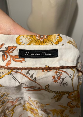 Bej Çiçek Desenli Kadın Gömlek - Görsel 9