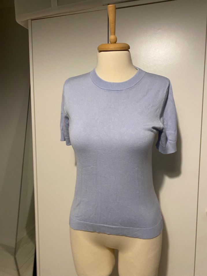 Bej Kısa Kollu Pamuklu Üst - Görsel 2