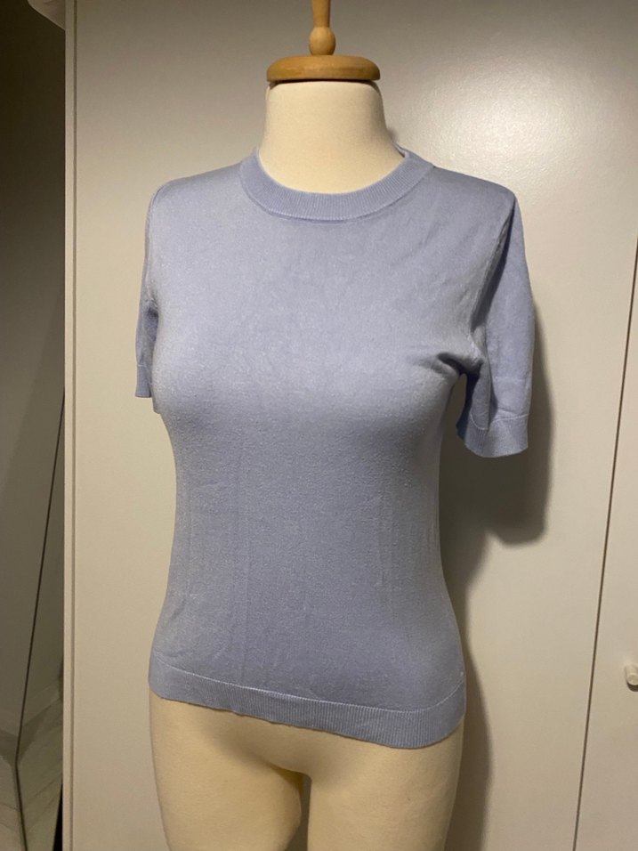 Bej Kısa Kollu Pamuklu Üst - Görsel 3