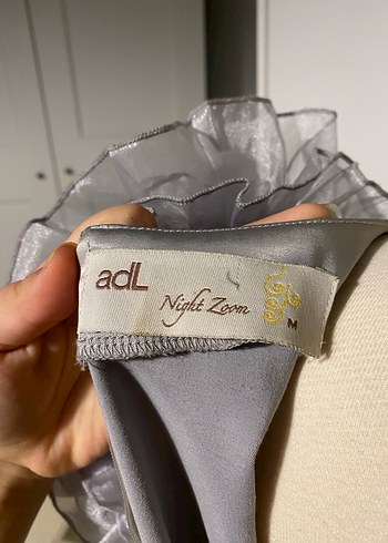 ADL Night Zoom Gri Abiye Elbise - Görsel 8