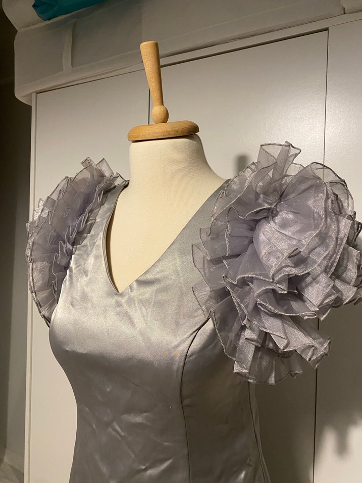 ADL Night Zoom Gri Abiye Elbise - Görsel 4