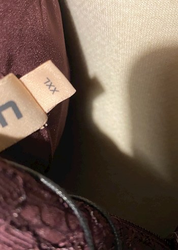 Bordo Dantel Midi Elbise - Görsel 9