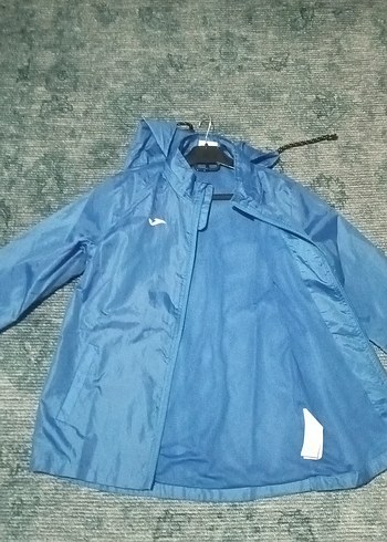 Erkek  çocuk Mavi Rahat Kesim Fermuarlı Yağmurluk - Görsel 2