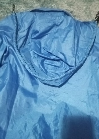 Erkek  çocuk Mavi Rahat Kesim Fermuarlı Yağmurluk - Görsel 4