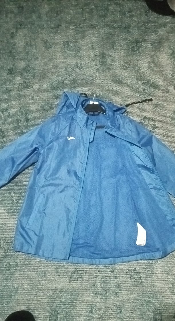 Erkek  çocuk Mavi Rahat Kesim Fermuarlı Yağmurluk - Görsel 2