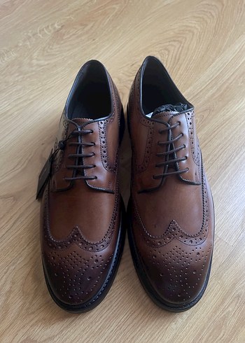 Kahverengi Deri Klasik Erkek Ayakkabı - Görsel 2