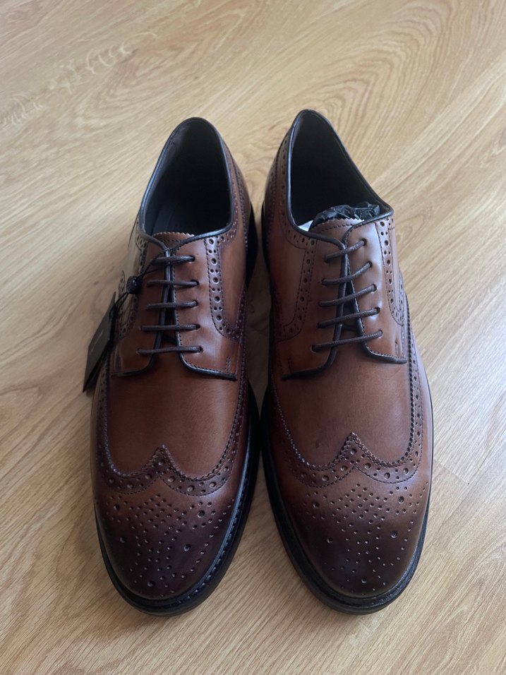 Kahverengi Deri Klasik Erkek Ayakkabı - Görsel 2