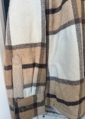 Bej Ekoseli Düğmeli Erkek Gömlek - Görsel 3