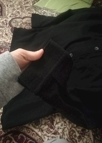 Düğmeli Siyah Erkek Keten Gömlek - Görsel 4