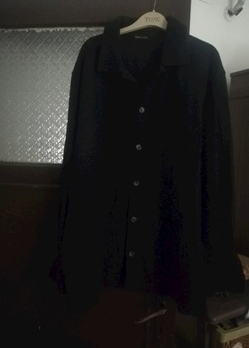 Düğmeli Siyah Erkek Keten Gömlek - Görsel 5