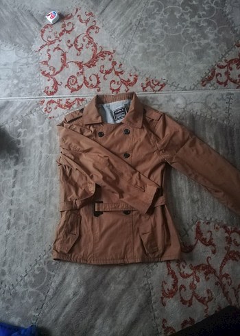 Düğmeli Kahverengi Midi erkek Trençkot - Görsel 2