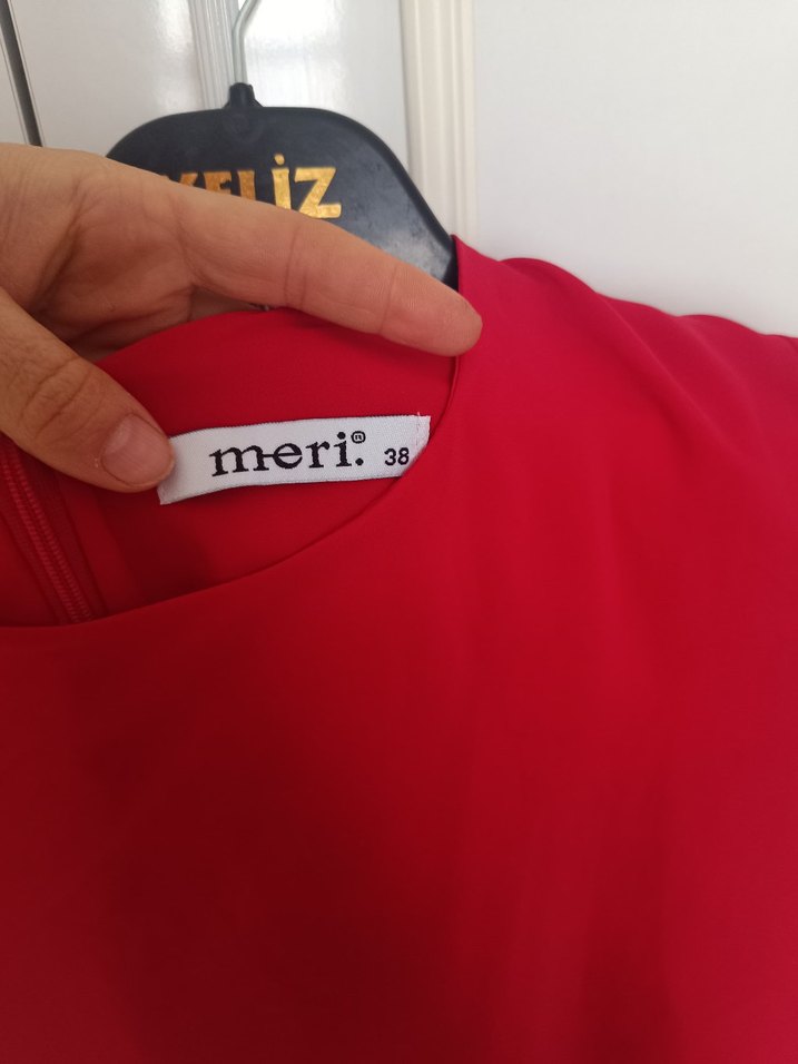 Kadın Kırmızı Uzun Kollu Salaş Gömlek - Görsel 3