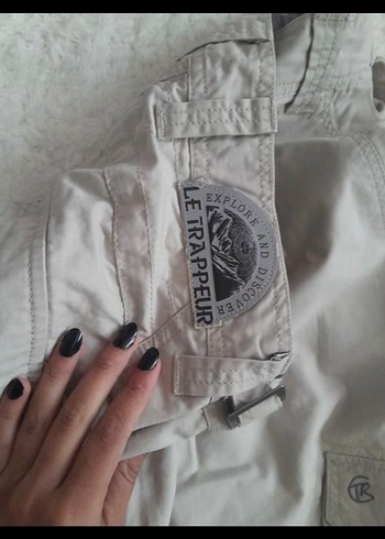 Kadın Bej Keten Kemerli Rahat Pantolon - Görsel 5