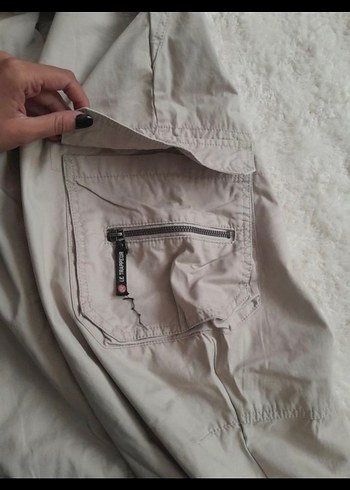 Kadın Bej Keten Kemerli Rahat Pantolon - Görsel 8