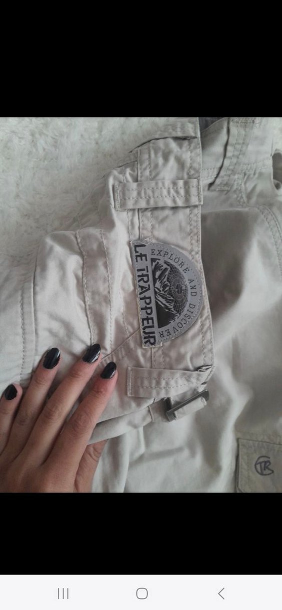 Kadın Bej Keten Kemerli Rahat Pantolon - Görsel 5