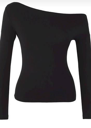 Kadın Siyah Kayık Yaka Bluz - Görsel 2