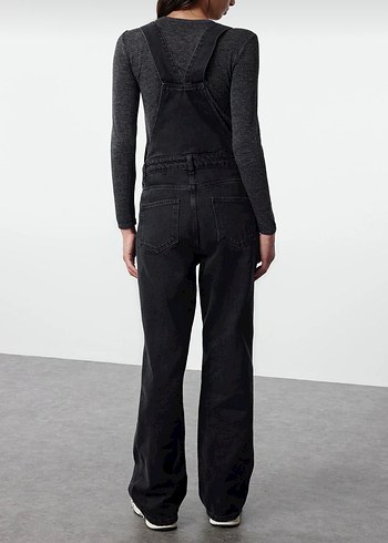 Siyah Denim Tulum - Görsel 2