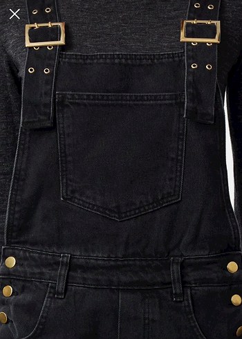 Siyah Denim Tulum - Görsel 3