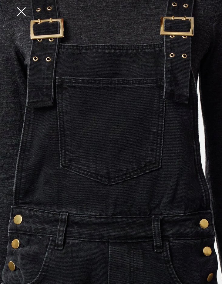 Siyah Denim Tulum - Görsel 3