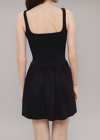 Siyah Gotik Mini Elbise - Görsel 2