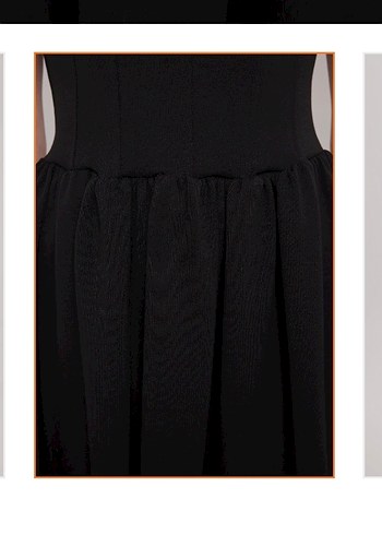 Siyah Gotik Mini Elbise - Görsel 3