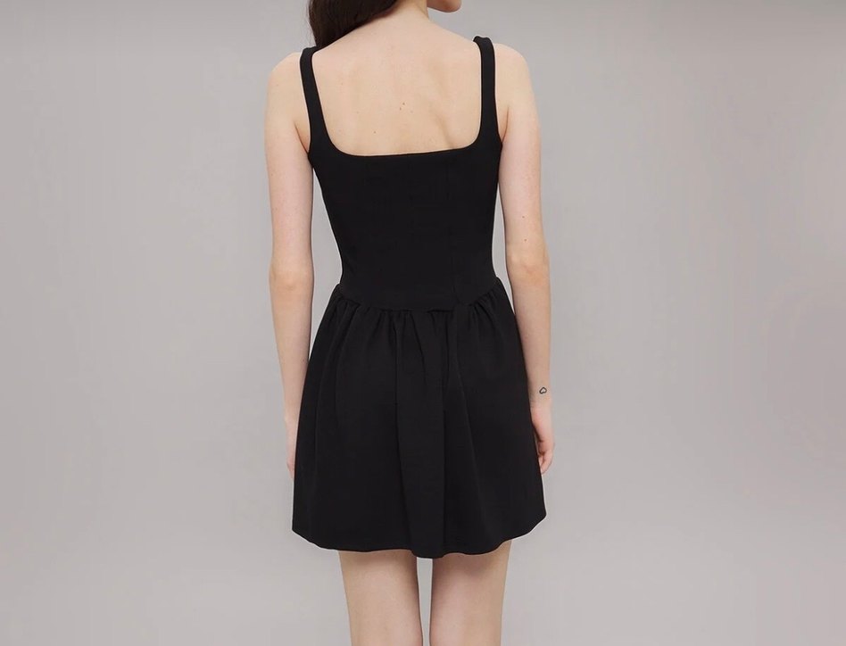 Siyah Gotik Mini Elbise - Görsel 2