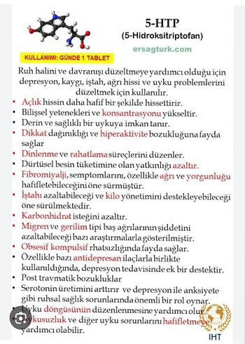 5-HTP Tablet - Anksiyete ve Depresyon Destekleyici - Görsel 3