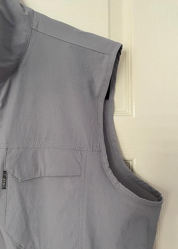 3xl Beden Gri Kolsuz Erkek Ceket, Fermuarlı, Yüksek Yaka