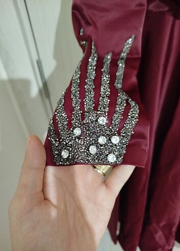 40 Beden bordo Renk Bordo abiye