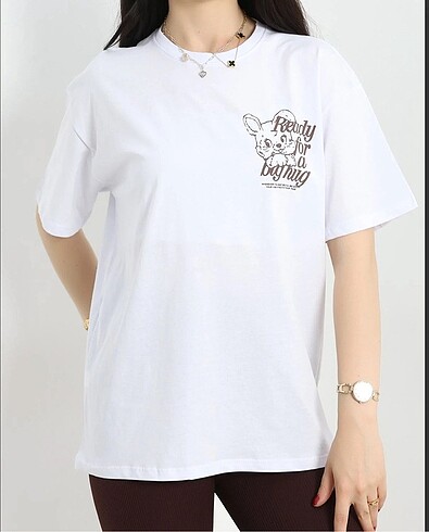 Baskılı Oversize tişört