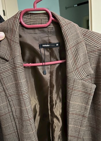 Kahverengi Kadın bleazer - Görsel 3