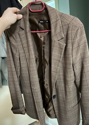 Kahverengi Kadın bleazer - Görsel 4