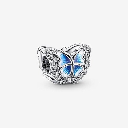 mavi kelebek charm