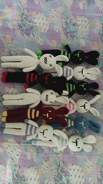 Diğer Amigurumi Tavşan (Tek fiyatı 100tl'dir) (11 tanesi toplu olarak