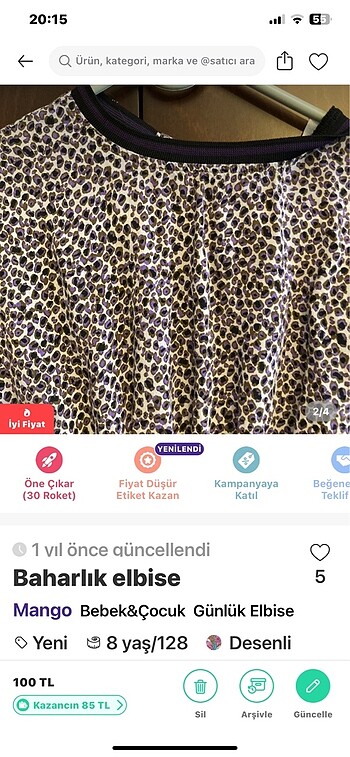 Mango Kız çocuk elbise
