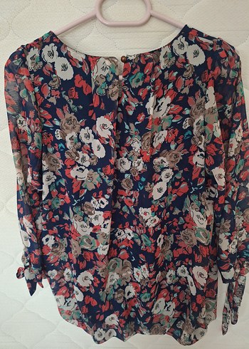 Çiçek Desenli Uzun Kollu Bohem Bluz - Görsel 3