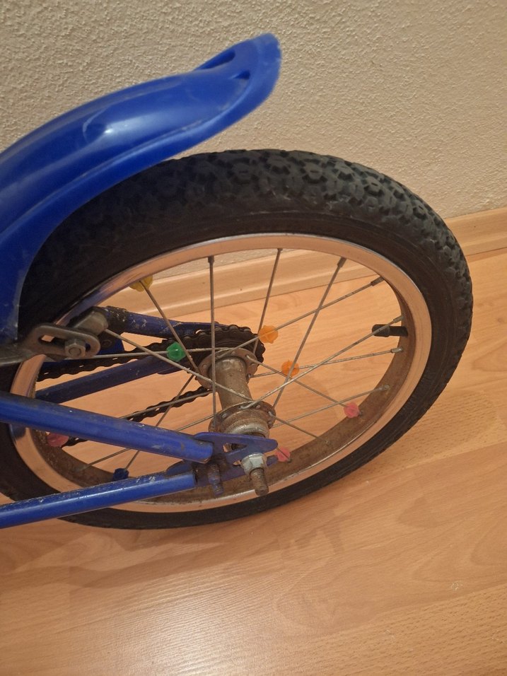 Renkli Mavi Çocuk Bisikleti - Görsel 3