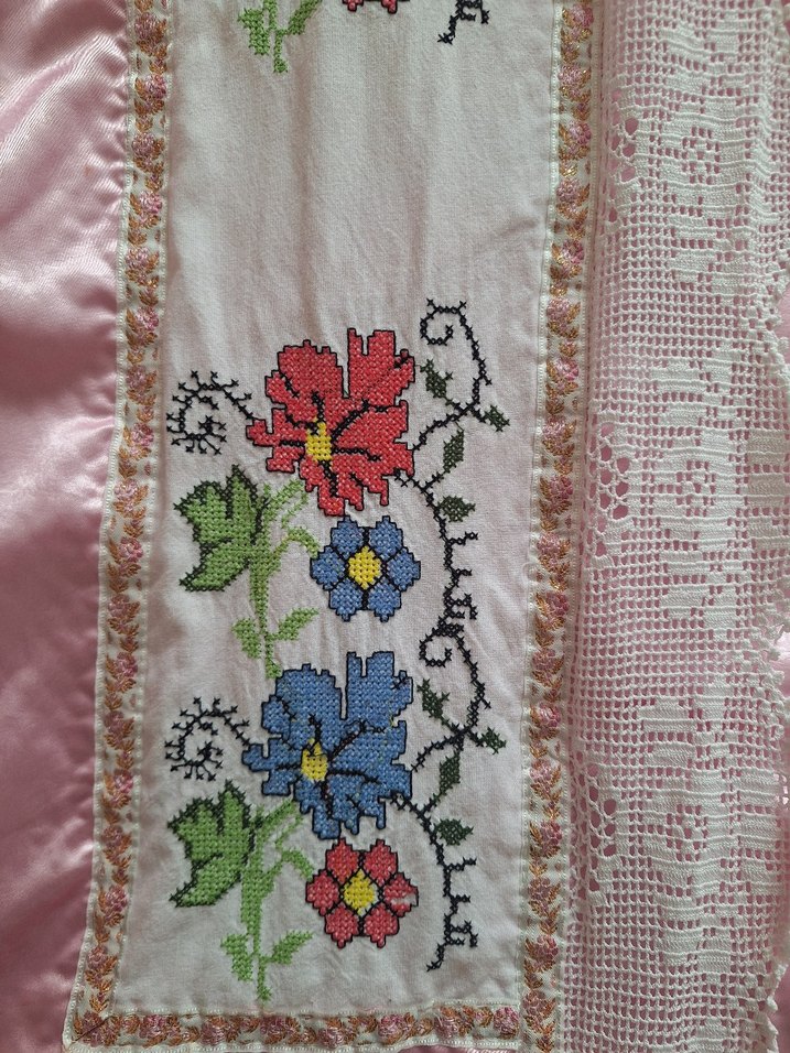 İşlemeli Parlak Pembe Yatak Örtüsü - Görsel 4