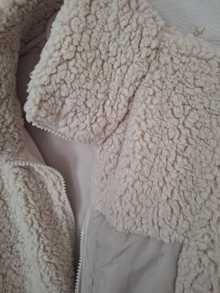 Bej Peluş unisex Ceket - Görsel 2