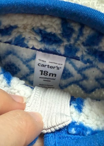 Carters Örgü Erkek Bebek Tulum Gri Mavi - Görsel 2